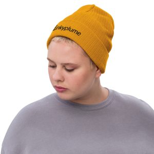 inkyplume Recycled Cuffed Beanie (3 Colors Black Logo)
