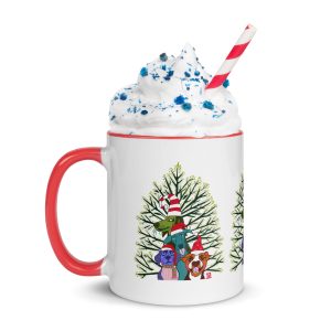 Happy Howlidays! - Ceramic Mug (3 Color Interior, Handle & Rim)