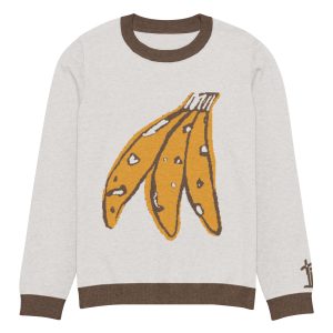Toffee Banana (Mustard & Bone) - Knitted crew neck sweater