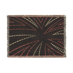 Firework Burst Woven Throw Blanket - Buffalo Botanical Collection (3 Sizes)
