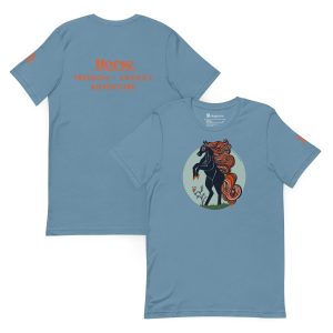 Horse Chinese Zodiac - Unisex t-shirt (3 Color Choices)