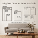inkyplume Giclée Art Prints Size Guide